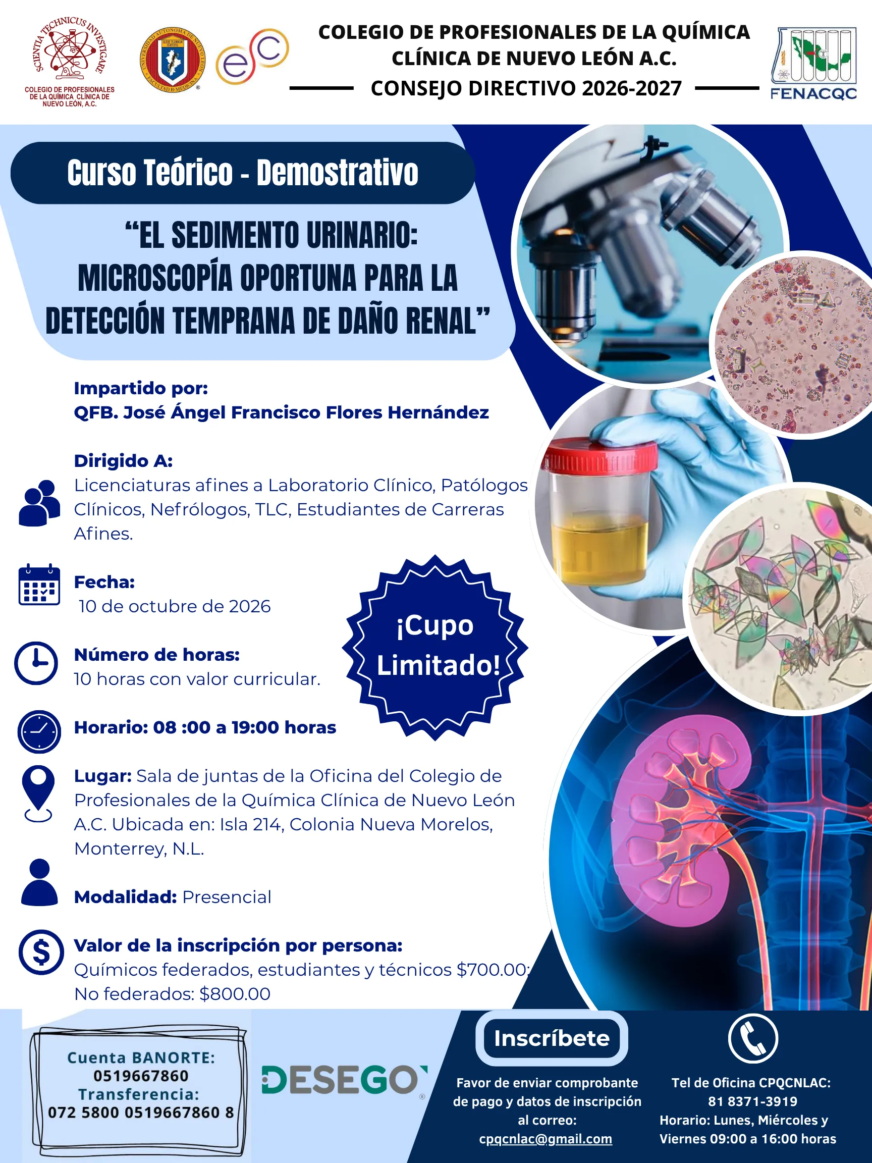 Curso Teórico - Demostrativo “El Sedimento Urinario: Microscopía oportuna para la detección temprana de daño renal”
