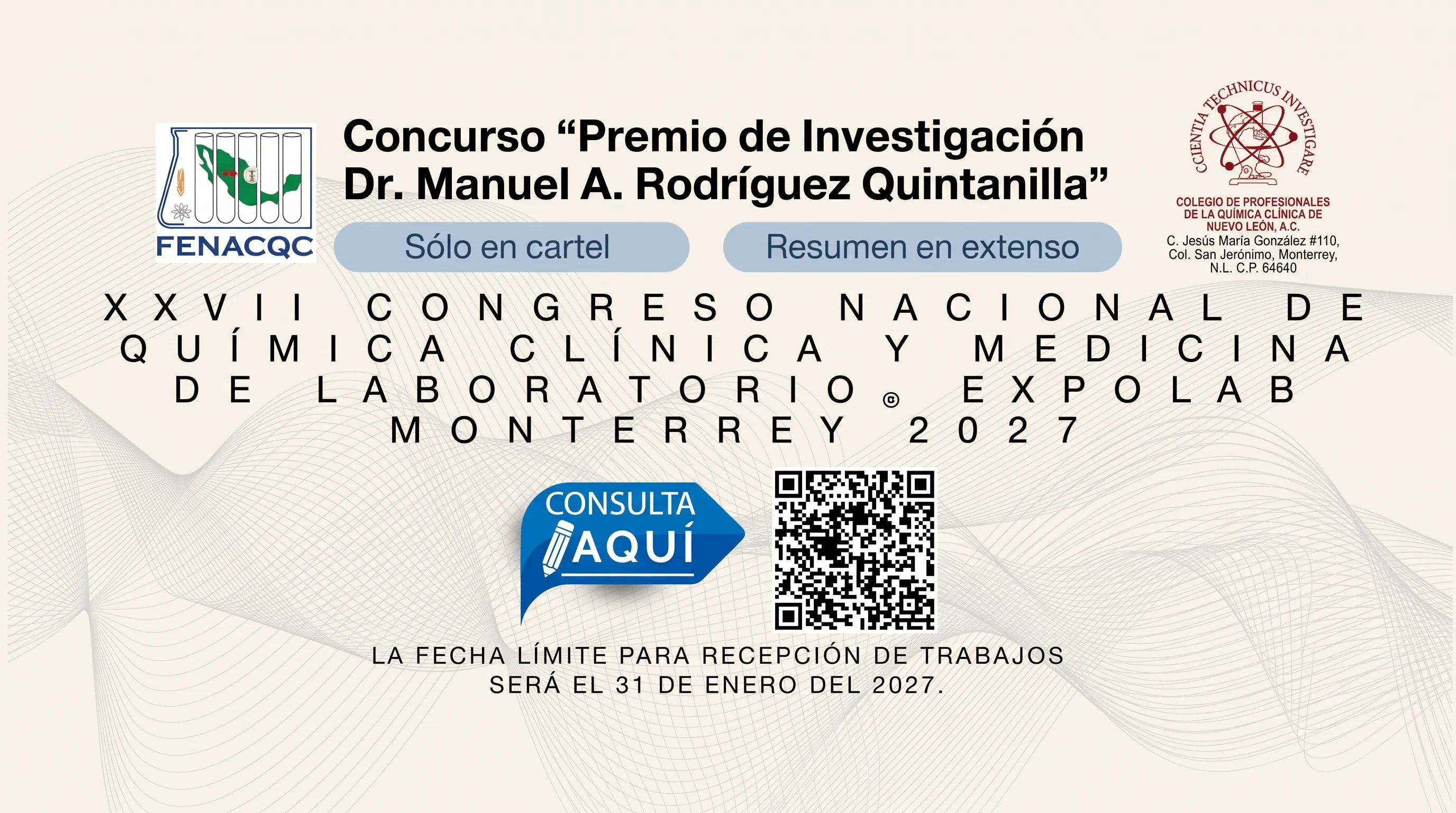 Concurso “Premio de Investigación Dr. Manuel A. Rodríguez Quintanilla”